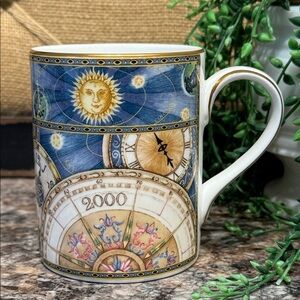 Royal Doulton Blue and Gold Celestial Mug